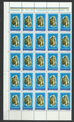 TSV$ - 1981 LP 1039 A XVI-LEA CONGRES DE ISTORIE A STIINTEI BLOC 25 SERII MNH/** foto