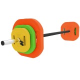 SPORTNOW Set de greutăți reglabile cu bară din oțel de 140 cm 6 discuri de 5kg 2,5kg 1,5kg 2 cleme pentru acasă sală | Aosom Romania