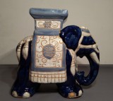 Statueta asiatica Feng Shui pentru Noroc |Elefant din ceramica| piesa veche