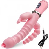 Vibrator Dama Multifunctional 3 in 1 JoyNest&reg; &ndash; Vaginal, Anal si Masaj Clitoridian