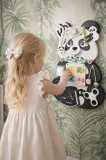 Busy Board Busyboard Montessori Panda , Jucarie Educationala din Lemn pentru Copii