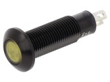Lampă de control LED galbenă, plată, 110VDC, IP67