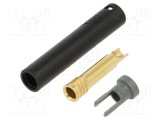 Conector banană 4mm soclu negru 32A 30V AC 60V DC ST&Auml;UBLI