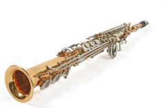 Saxofon Sopran NOU AURIU+ARGINTIU KarlGlaser Saxophone drept Si b SaX foto