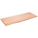 Cumpara ieftin Polita perete maro deschis 100x40x2 cm lemn masiv stejar tratat