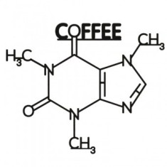 Decoratiune metalica de perete Krodesign Coffee KRO-1119, dimensiune 60 cm, negru, grosime 1.5 mm