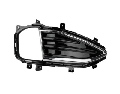 Grila bara protectie, spoiler Ford Edge, 05.2019-, montare fata, dreapta, cu rama crom; vopsit; negru; cu gaura lampa de ceata, RapidAuto foto
