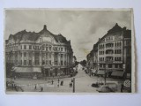 Carte postala foto Timisoara-Bul.I.G.Duca,tramvai,magazine,masini,animata 1942, Circulata, Fotografie