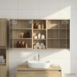 vidaXL Set dulap baie pentru 3 pcs 116 x 16 x 62,5 cm Lemn compozit 3403810