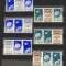 Romania 1958, Satelitii Artificiali, LP 459c, supratipar rasturnat Bruxelles, tripticuri cu vigneta in toate pozitiile, MNH