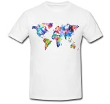 Cumpara ieftin Tricou &quot; Colourful world map canvas &quot;