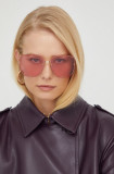 Cumpara ieftin Alexander McQueen ochelari de soare femei, culoarea roz