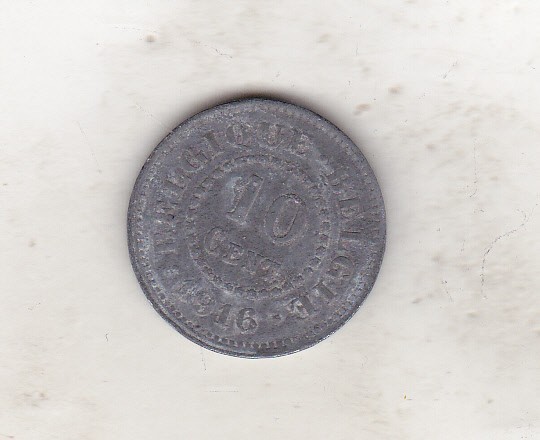bnk mnd Belgia 10 centimes 1916
