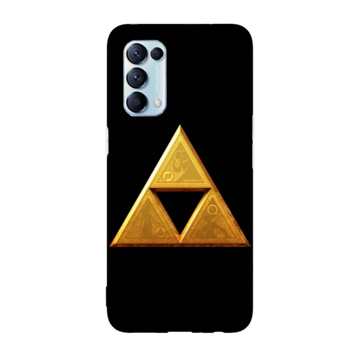 Husa compatibila cu Oppo A55, Viceversa, model Zelda Triforce, Silicon, TPU