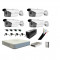 Kit 4 camere supraveghere Full HD 2MP HikVision, Exterior + DVR Turbo HD HikVision + UPS + Sursa + Cablu + HDD 1TB + Mufe