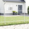 VidaXL Gard alb cu v&acirc;rf arcuit - 3.4 x 1 m, Oțel