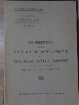 CONSIDERATIUNI ASUPRA VICIILOR DE CONFORMATIE ALE ORGANELOR GENITALE FEMENINE-DIN PUNCTUL DE VEDERE JURIDIC-234384 foto