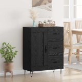 vidaXL Bufet cu sertar Stejar Negru 69,5 x 34 x 90 cm Lemn prelucrat 881620