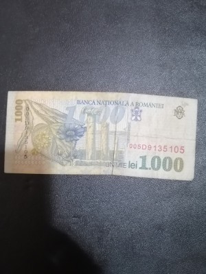 Bancnota UNA MIE LEI - 1.000 Lei - 1998, circulata foto