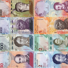 VENEZUELA lot 8 bancnote diferite UNC!!!