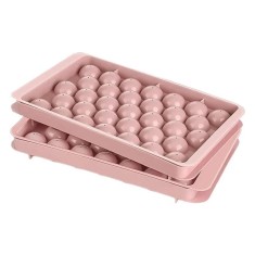 Set 2 tavi pentru cuburi de gheata Theuwnee, 25 x 14 x 3 cm, plastic, roz