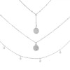 Set Coliere Language of Jewels, Model Lanturi cu Monezi, 3 Bucăți, Culoare Argintie, Oem