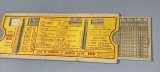 PT. COLECTIONARI - sablon Rigla de tolerante si ajustare sistem - din carton - an 1968 - dimensiuni 33 cm x 13 cm -