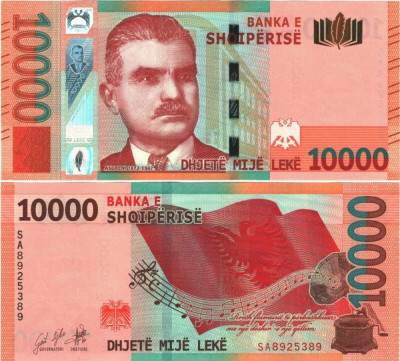 ALBANIA █ bancnota █ 10000 Leke █ 2019 (2021) █ UNC █ necirculata foto