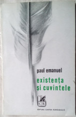 PAUL EMANUEL - EXISTENTA SI CUVINTELE (POEZII) [VOLUM DE DEBUT, 1971] foto