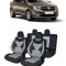 Set huse scaune Dacia Logan 2012-2020 Piele + Textil (Compatibile cu sistem AIRBAG)