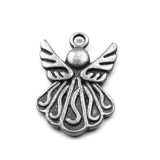 Pandantiv decorativ metalic 15 x 20 mm Ingeras Platinum, Crisalida