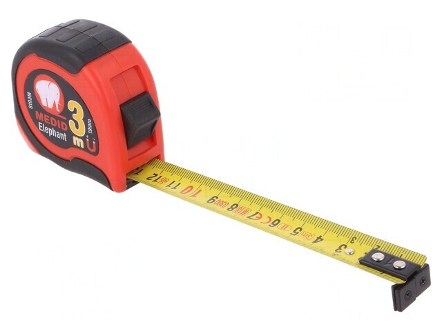 Ruletă de măsură 3m 19mm ABS Elastolan