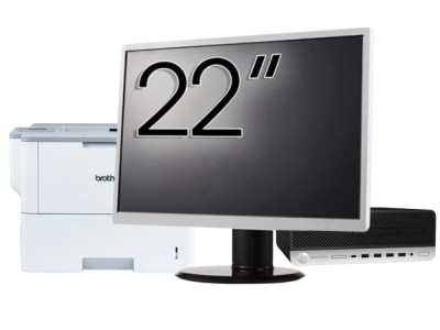 Pachet Calculator Second Hand HP ProDesk 600 G3 SFF, Intel Core i5-6500 3.20GHz, 8GB DDR4, 256GB SSD + Monitor 22&amp;amp;quot; &amp;amp; Imprimanta Brother HL-L6300D foto