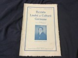 Revista Limbii si Culturii Germane anul I nr 3 / Octombrie - Decembrie 1941 !
