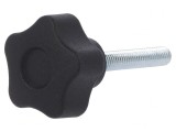 Buton de Reglare Negru 25mm M5 30mm