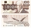 Canada 100 Dolari 1988 P-99b UNC Rara. Cota Catalog 225$