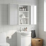 vidaXL Dulap de perete pentru baie cu raft Alb 40 x 16 x 62,5 cm 889367