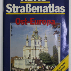 ADAC STRASENATLAS , OST - EUROPA , SC. 1: 750.000 , ATLAS RUTIER - EUROPA DE EST , TEXT IN LIMBA GERMANA , 1993