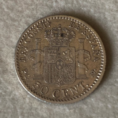 50 centimos 1910 Spania - Argint