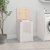 VidaXL Cutie de rufe, alb, 44x44x66 cm, lemn masiv de pin