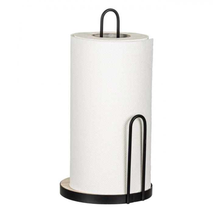 Suport Prosoape de H&acirc;rtie, Model 15x30cm, Bază Lemn, Stop, Negru
