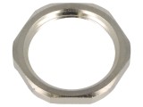 Piuliță M25 cu &icirc;mpăm&acirc;ntare din alamă nichelată, grosime 3,5mm, cheie 30mm