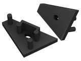 Obturator LED profile neagră TOPMET 20 buc ABS GEN2 cu orificiu