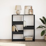 VidaXL Bibliotecă/Separator cameră, negru, 100x33x115 cm