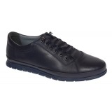 Pantofi barbati casual din piele naturala - Bleumarin Extrem Confort 1022N