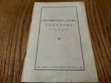 CONTRIBUTIUNI LA ISTORIA LUI CUZA-VODA - Ioan Hudita - 1931, 24 p.