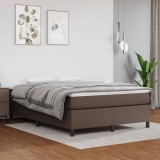 VidaXL Cadru de pat box spring, maro, 140x200 cm, piele ecologică