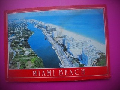 HOPCT 7802 MIAMI BEACH -STAMPILOGRAFIE/FRANCATURA-SUA-AMERICA DE NORD -CIRCULATA foto