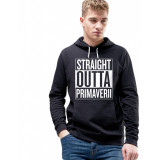 Hanorac Barbati Negru - Straight Outta Primaverii - M