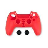 Husa silicon + thumbgrips - PlayStation 5 - Rosu - EAN 5207011010447 (T)